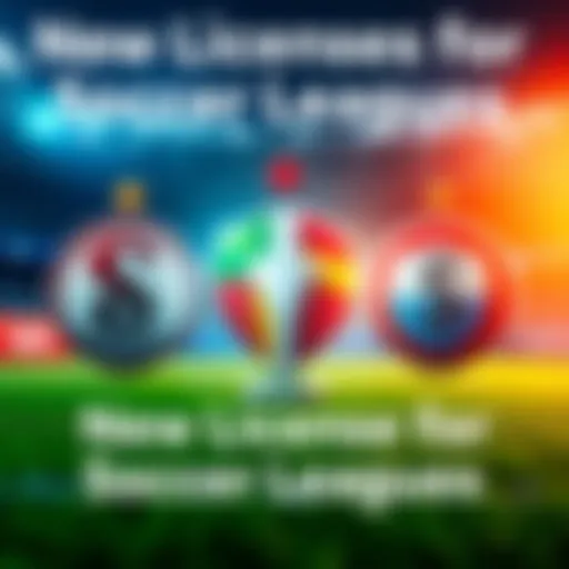 Visual showing the logos of Serie A, Primera Liga, and Süper Lig with a filter icon, representing new access to soccer leagues.