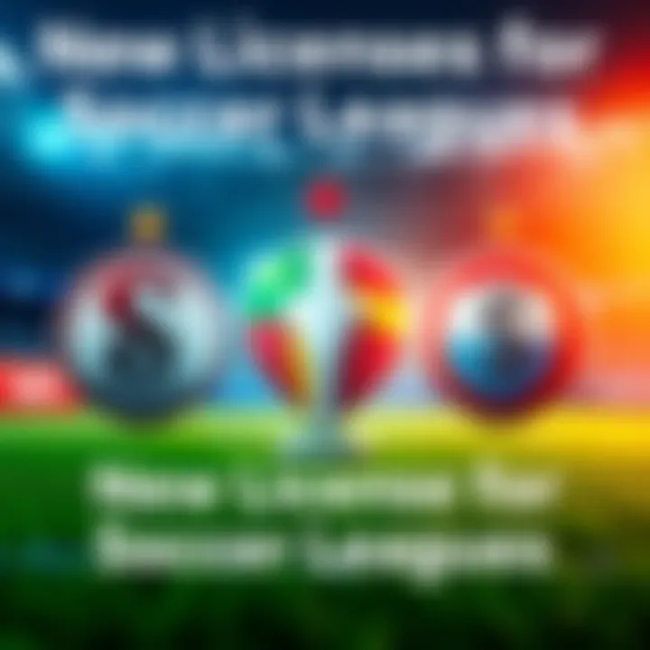 Visual showing the logos of Serie A, Primera Liga, and Süper Lig with a filter icon, representing new access to soccer leagues.