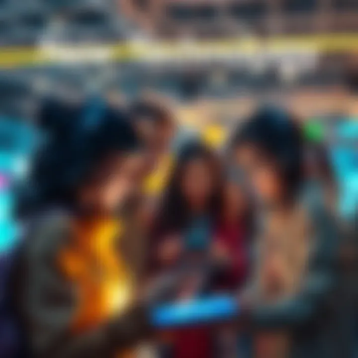 A group of people engaging with new technology and features that enhance their daily activities.