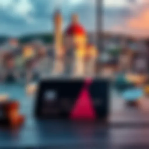 A close-up of the new Nexo card resting on a table with Italian landmarks in the background.