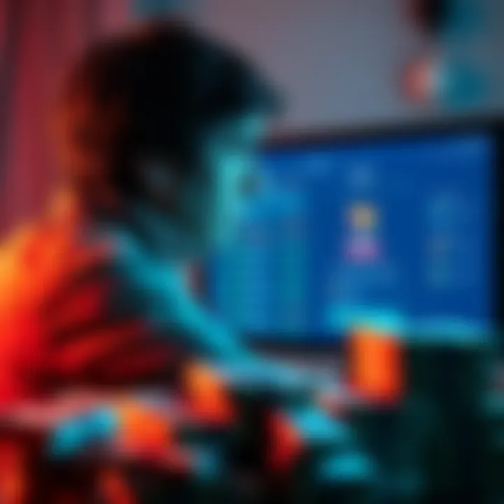 A worried person looking at a computer screen displaying Nexo's interface, expressing concern about frozen funds and withdrawals, with stacks of money in the foreground.