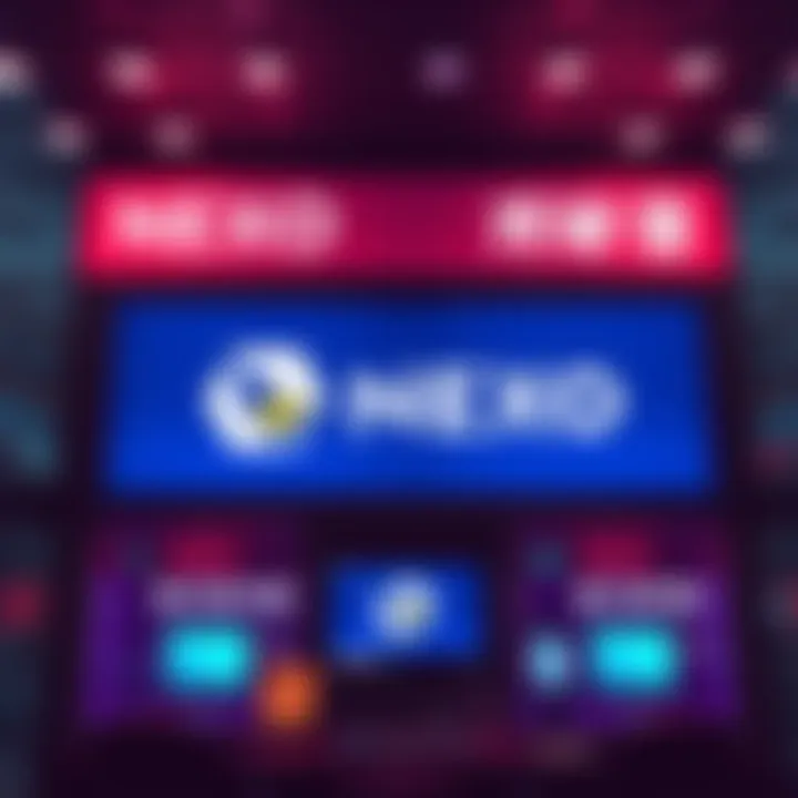 NEXO Token logo displayed on screens at Upbit and Bithumb exchanges, symbolizing its launch in Korea.