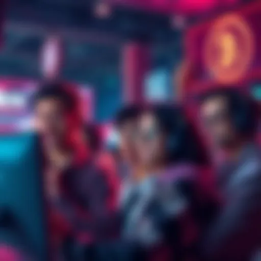 A group of NFT buyers looking frustrated at their screens as a website crashes during a mint event, highlighting ongoing issues in the NFT marketplace