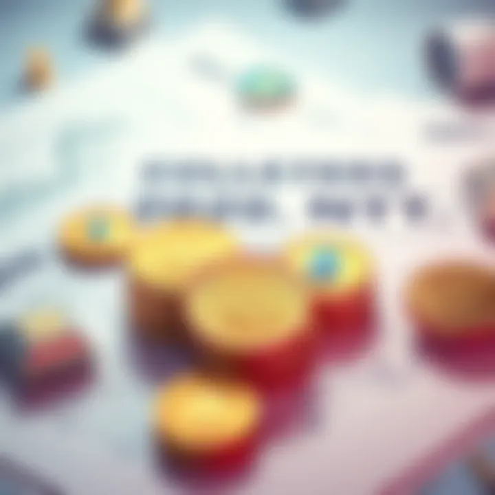 Illustration showing NFTs represented as digital tokens set against a backdrop of loan documents and financial icons, symbolizing the connection between NFTs and the loan industry.