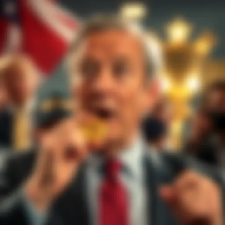 Nigel Farage announcing his resignation amidst a cryptocurrency scandal