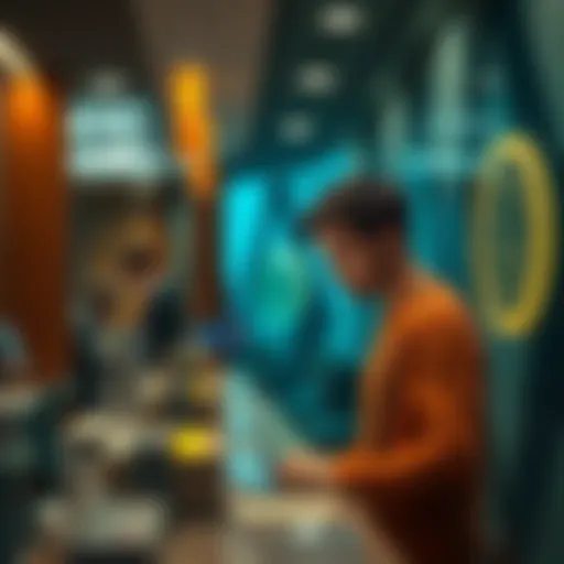 A frustrated person trying to pay with a non-KYC crypto card that is being declined at a hotel reception