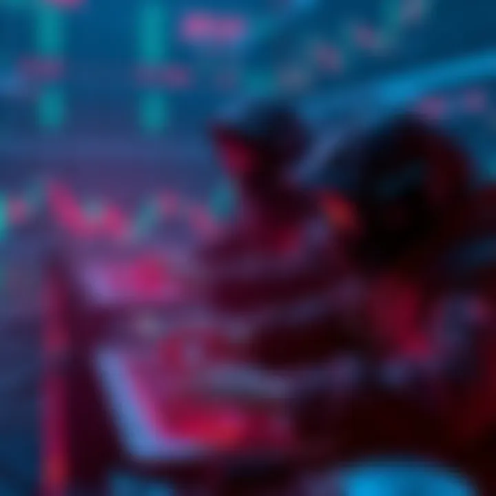 North Korean hackers targeting Aave A graphic showing North Korean hackers manipulating financial charts related to Aave, with a backdrop of coding symbols and digital currency icons.