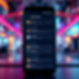 Screenshot of the Notification History Manager app showing a chat-style interface for notifications and recovery options.