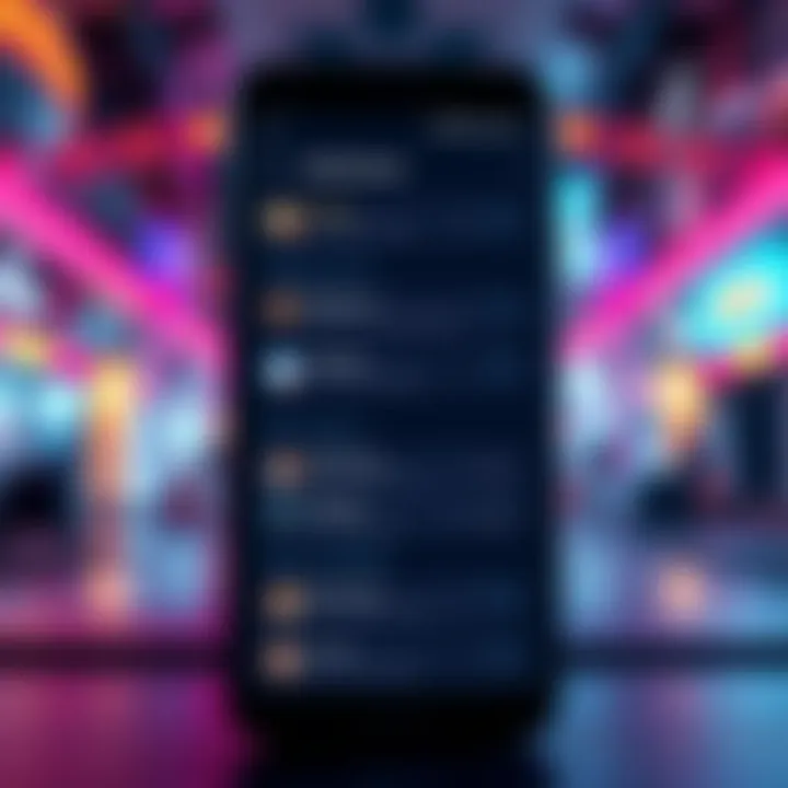 Screenshot of the Notification History Manager app showing a chat-style interface for notifications and recovery options.