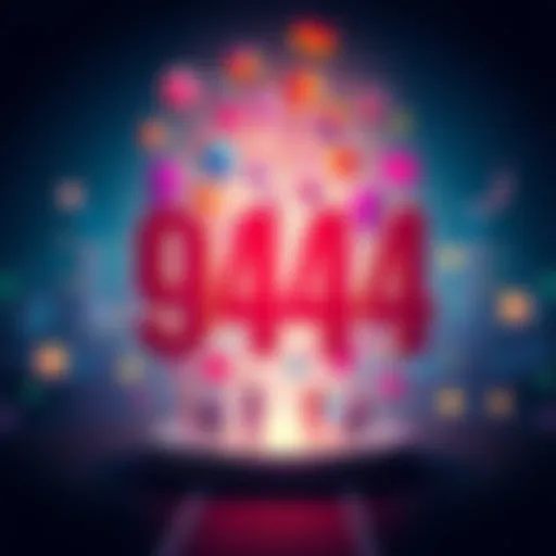 The number 94444 highlighted with modern symbols representing culture and discussion.