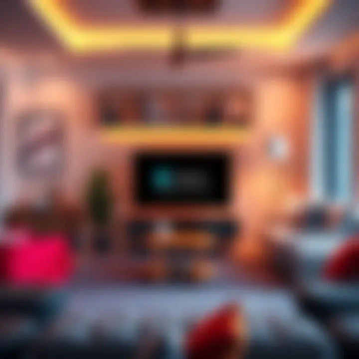 A sleek and modern home environment showcasing the Obol x Chainnode Validator, emphasizing its compact design and technological features.