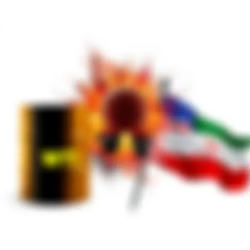 A collage depicting WTI oil barrels, a basketball game in progress, and flags representing the US and Iran for diplomatic talks.