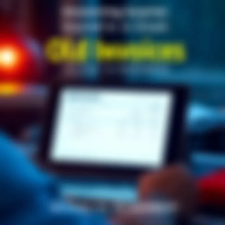 Old Invoice Found in Email An email screen showing an old invoice with a highlighted area to indicate the discovery