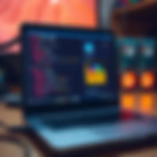 A low-spec Intel Celeron laptop showing mining software on the screen with CPU usage stats