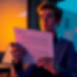 Old Coinbase Account Letter A person holding a letter about an old Coinbase account balance, looking thoughtful about their cryptocurrency decision.