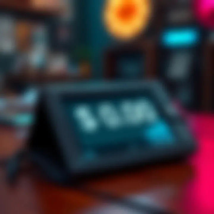 An open wallet showing a screen that reads $0.00, with no transaction history visible, resting on a table