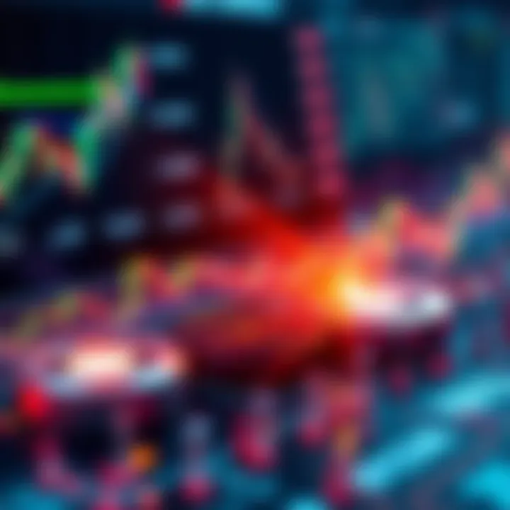 Onchain Index Token Concept A visual representation of an onchain index token maintaining its value amid low liquidity, showing digital charts and assets with a focus on stability and trading dynamics