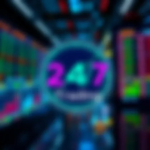 Graphic showing 24/7 trading logo with images of SPYon, QQQon, NVDAon stocks in the background
