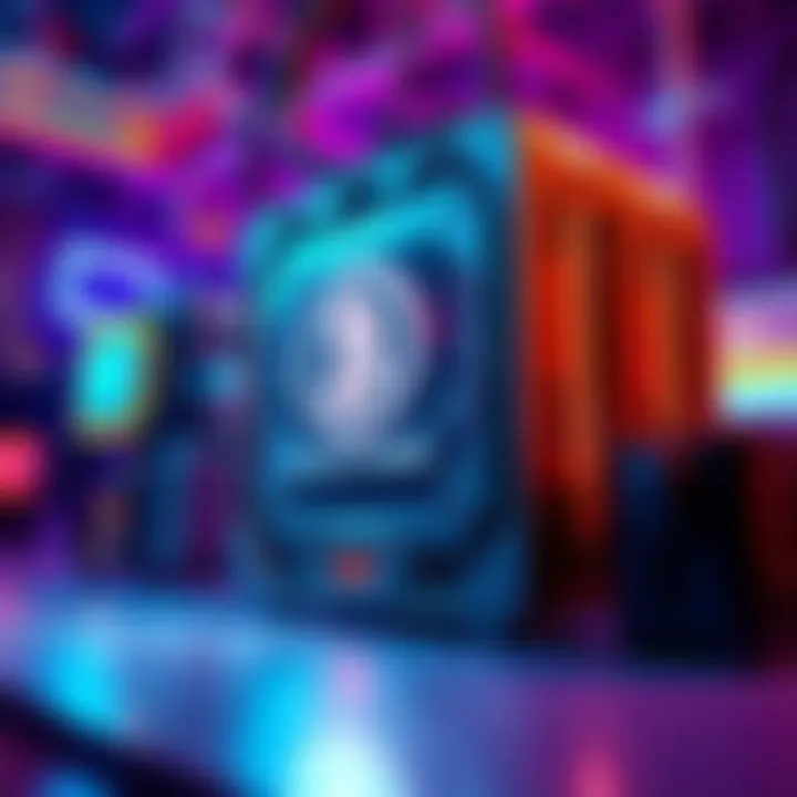 Graphic showing a futuristic mining rig with a digital currency symbol, symbolizing the One Shot Miner concept.