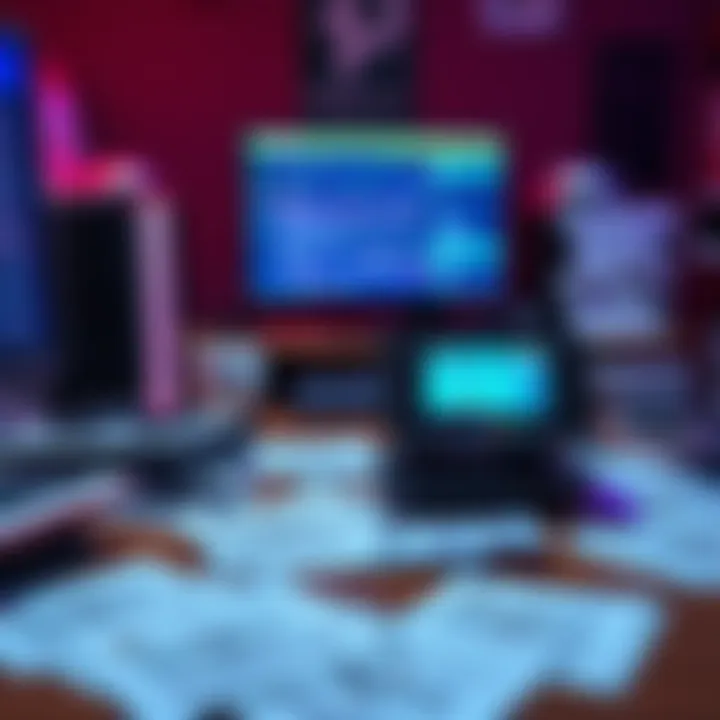 A One Shot Miner Pro device placed on a cluttered desk with negative feedback papers nearby