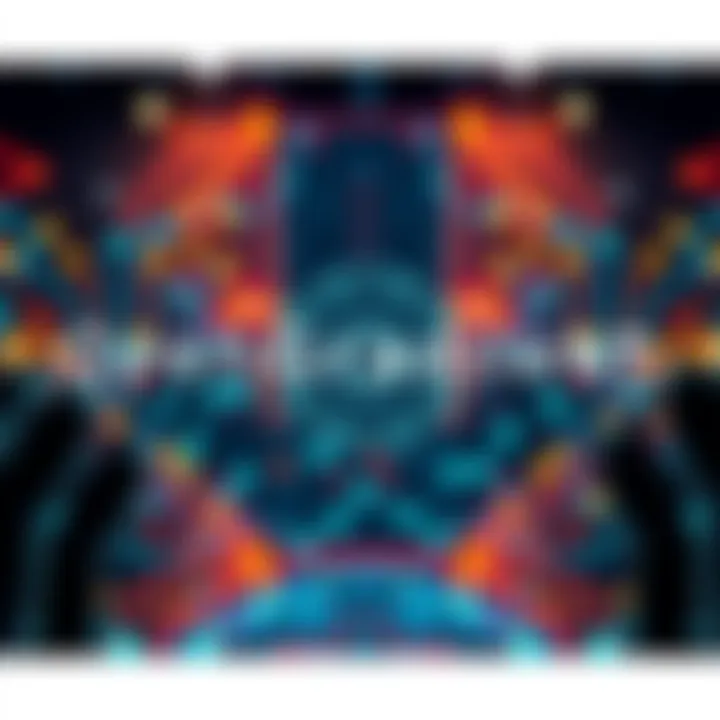 A graphic representing the OpenGradient token launch, showcasing decentralized AI and user interaction