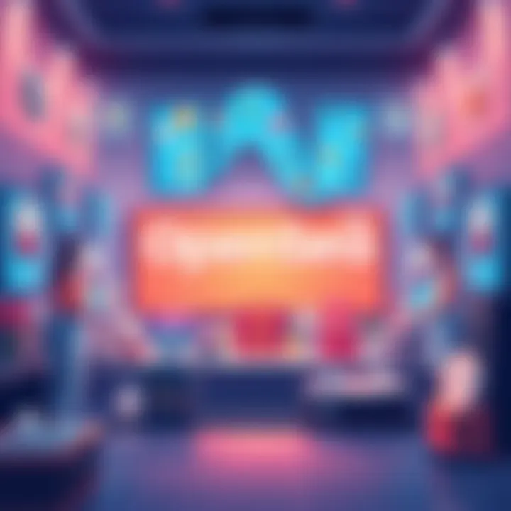 OpenSea Market Overview A digital illustration showing the OpenSea platform with various NFTs displayed, symbolizing its popularity in the market.