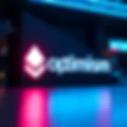 A graphic showing the Optimism Team logo with a downward arrow symbolizing job layoffs and strategy changes.