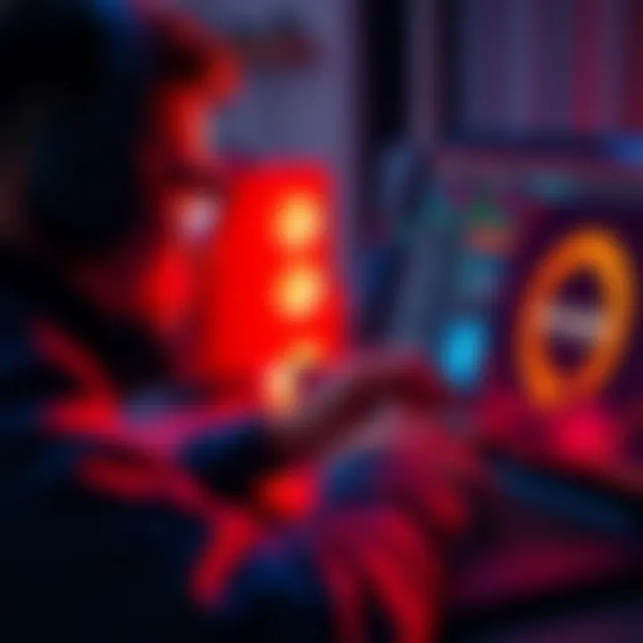 Optimized Laptop Settings A person adjusting laptop settings on a Ryzen 9 4900HS for better performance and hash rates.