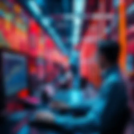 A person managing multiple trades on different exchanges using software tools for efficiency