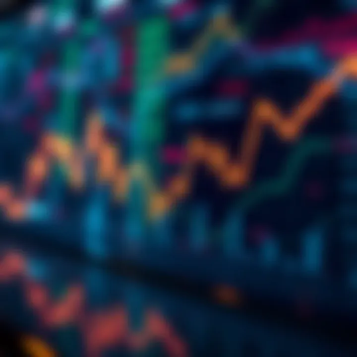 OSMO Price Fluctuations Chart showing significant ups and downs in OSMO price with a background of digital financial exchanges