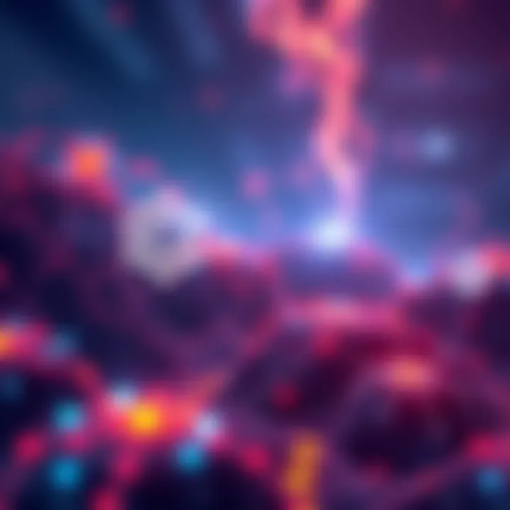 Visual representation of Osmosis merging with Cosmos Hub in the blockchain realm, showcasing growth and integration.