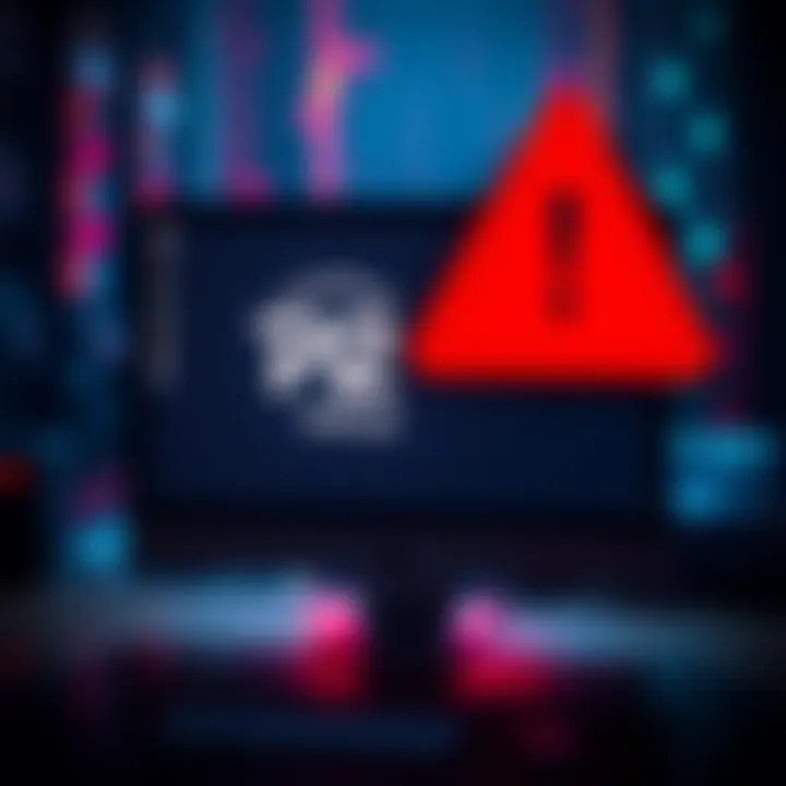 A warning graphic showing a computer screen with a P2Pool logo and a red alert symbol, indicating a critical security update for miners