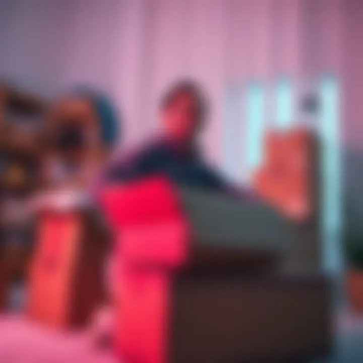 A person packing boxes and preparing for a move, showing both excitement and determination.