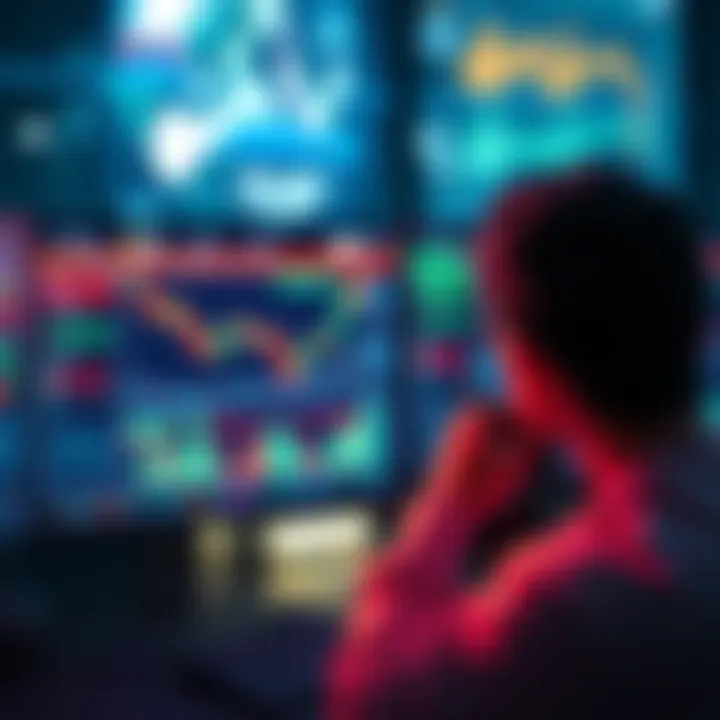 A person analyzing trading data on padre.gg platform with graphs and charts on the screen