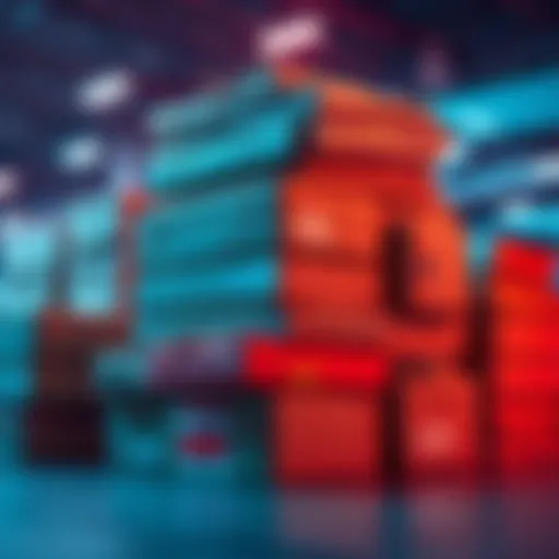 A stack of delivery parcels ready to be shipped, symbolizing earnings through parcel delivery.