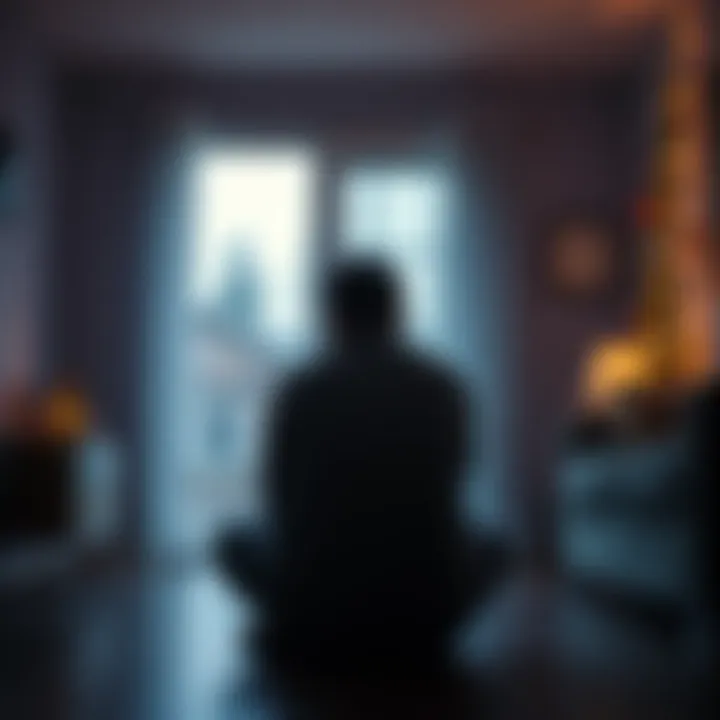 A worried parent sitting alone in a dimly lit room, reflecting on lost savings and the emotional impact on their family during the holiday season.