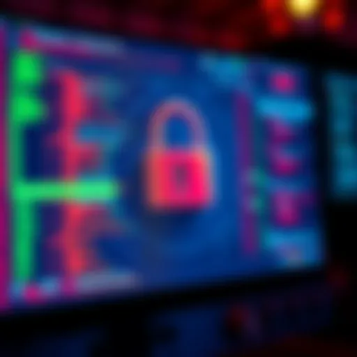 A computer screen displaying a password manager interface with a padlock icon, symbolizing security for SSSS shards.