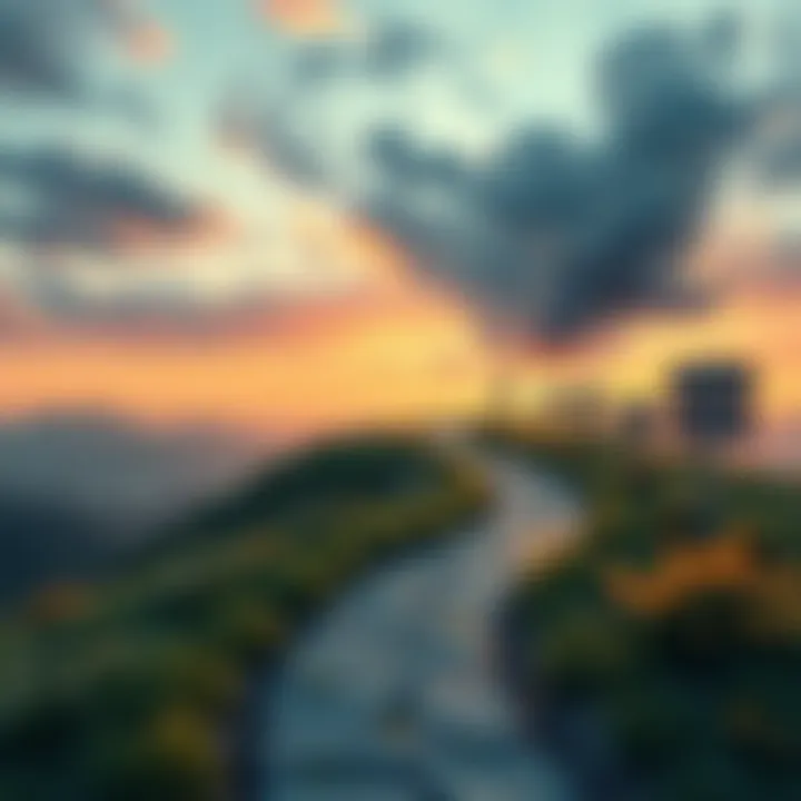 A winding path representing the journey of progress, with signs marking key milestones along the way.