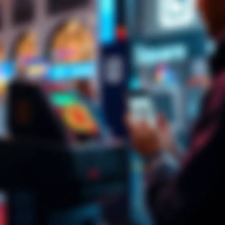 A customer paying with Bitcoin at a Square terminal by scanning a QR code on their phone