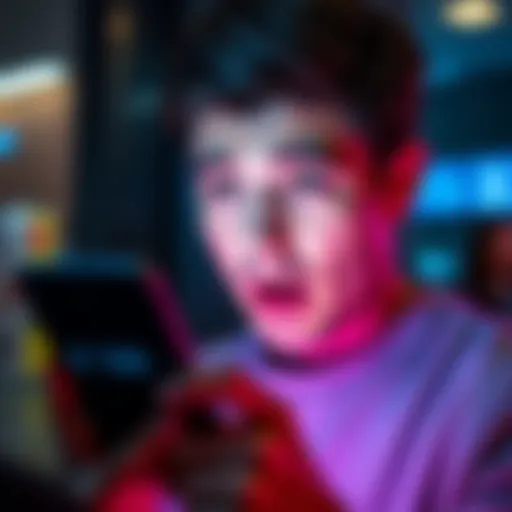 A person looking surprised while checking their phone, showing a notification of a €100 charge instead of a €30 payment on Curve Pay app