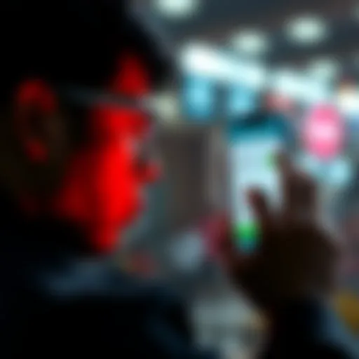 A person looking at a smartphone displaying a bank app with a worried expression, showing a completed transaction but no received funds.