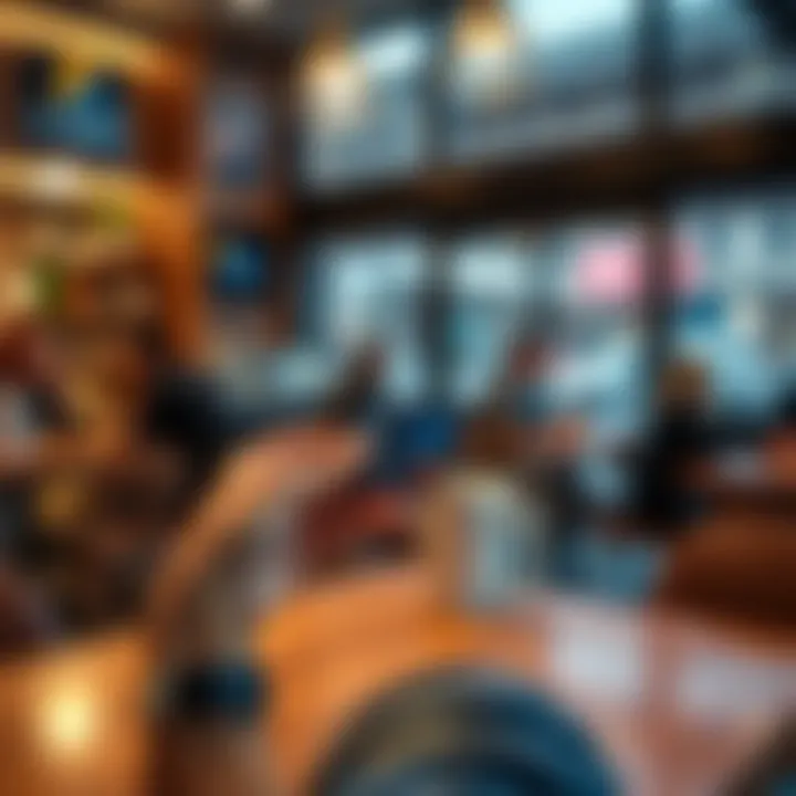 PayPal cashback with Curve A person using a Curve card to make a contactless payment at a coffee shop for PayPal cashback