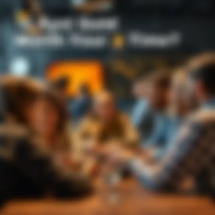 Group of people sharing their experiences with Ayni Gold project in an informal setting