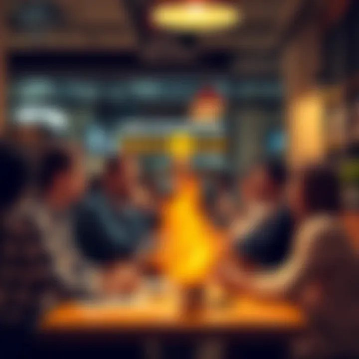 Group of people in a coffee shop talking about jobs that fund Bitcoin investments