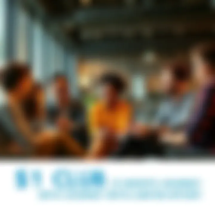 A diverse group of people sitting together, sharing ideas and experiences about their journey in the $1 Club over three months.