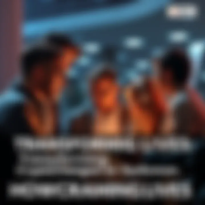 Group of people discussing cryptocurrency and its impact on their lives