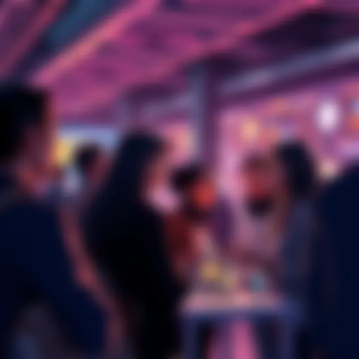 Group of people discussing new decentralized finance projects and sharing ideas