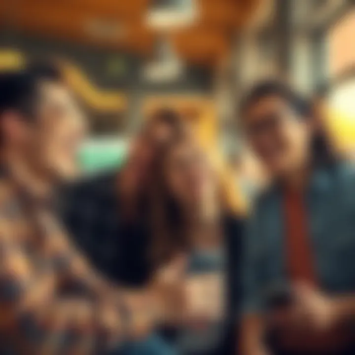 People laughing together A group of people enjoying a moment of laughter in a casual setting, highlighting the importance of humor in communication.