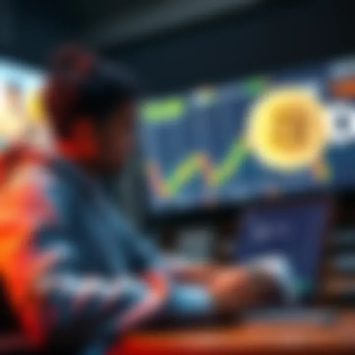 A person sells a PS5 console while looking at Bitcoin prices on a laptop, showing a shift in investment priorities.