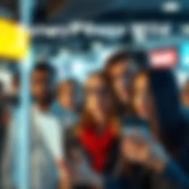 A group of people looking confused while answering intrusive survey questions